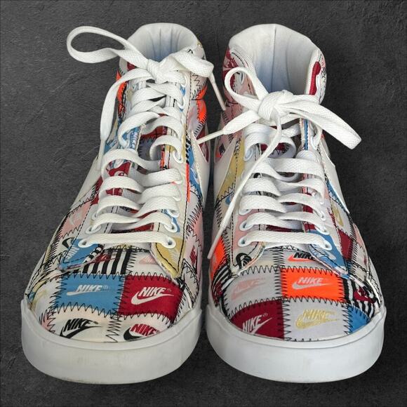 - Nike Blazer Mid Sneaker Shoes Mens Size 10.5 Multicolor Patchwork - Picture 7 of 16